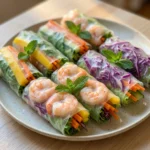 Vibrant Summer Rolls: Mango and Purple Cabbage Fresh Wraps