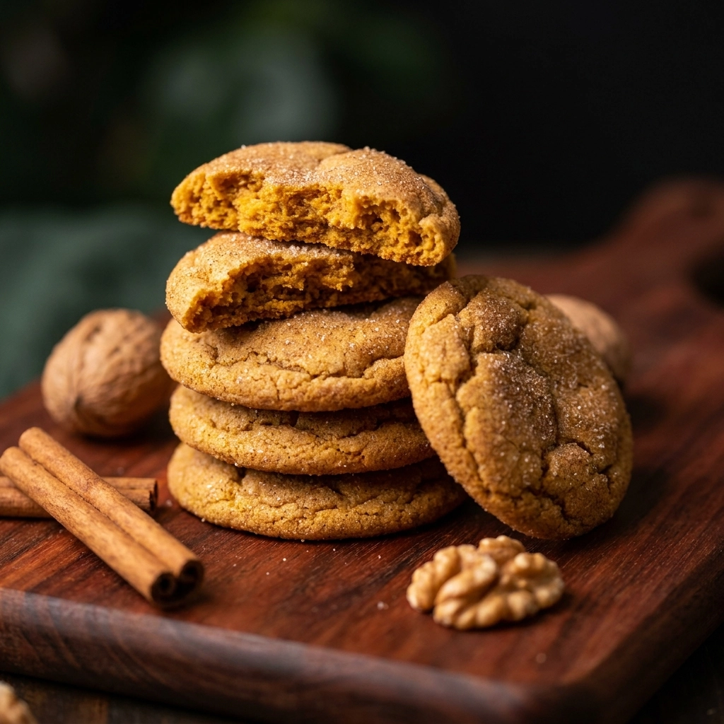 Cozy Pumpkin Spice Snickerdoodle Cookies: Homemade Fall Treats | Easy Pumpkin Cookies