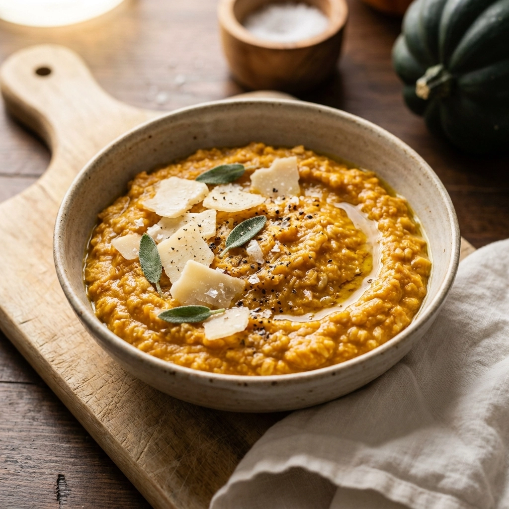 Savory Pumpkin Oatmeal Recipe with Parmesan Perfect for Fall | Healthy Fall Breakfast