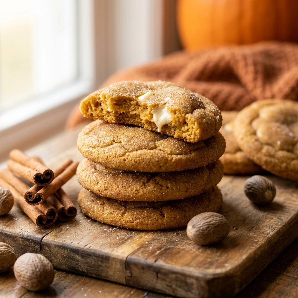 Cozy Pumpkin Spice Snickerdoodle Cookies: Homemade Fall Treats | Easy Pumpkin Cookies