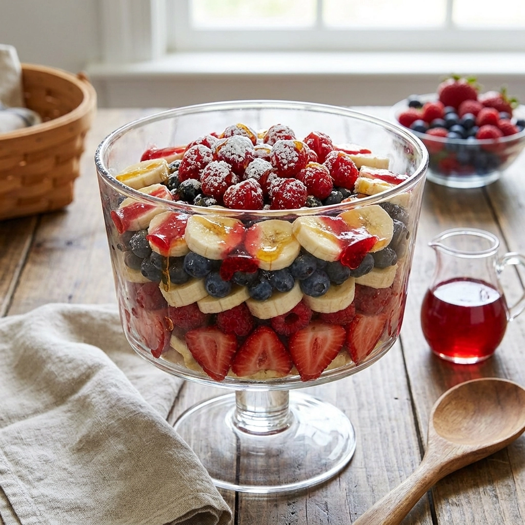 Festive 4th of July Fruit Salad — Red, White and Blue!