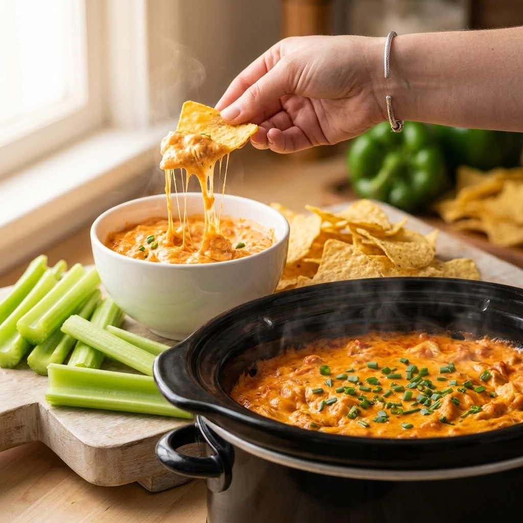 Ultimate Crockpot Buffalo Chicken Dip Recipe for Easy Parties | Easy Game Day Appetizer