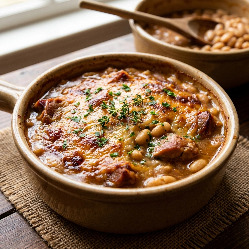 French Cassoulet Recipe with Turkey Confit Slow Cooker Style | Easy Slow Cooker Stew