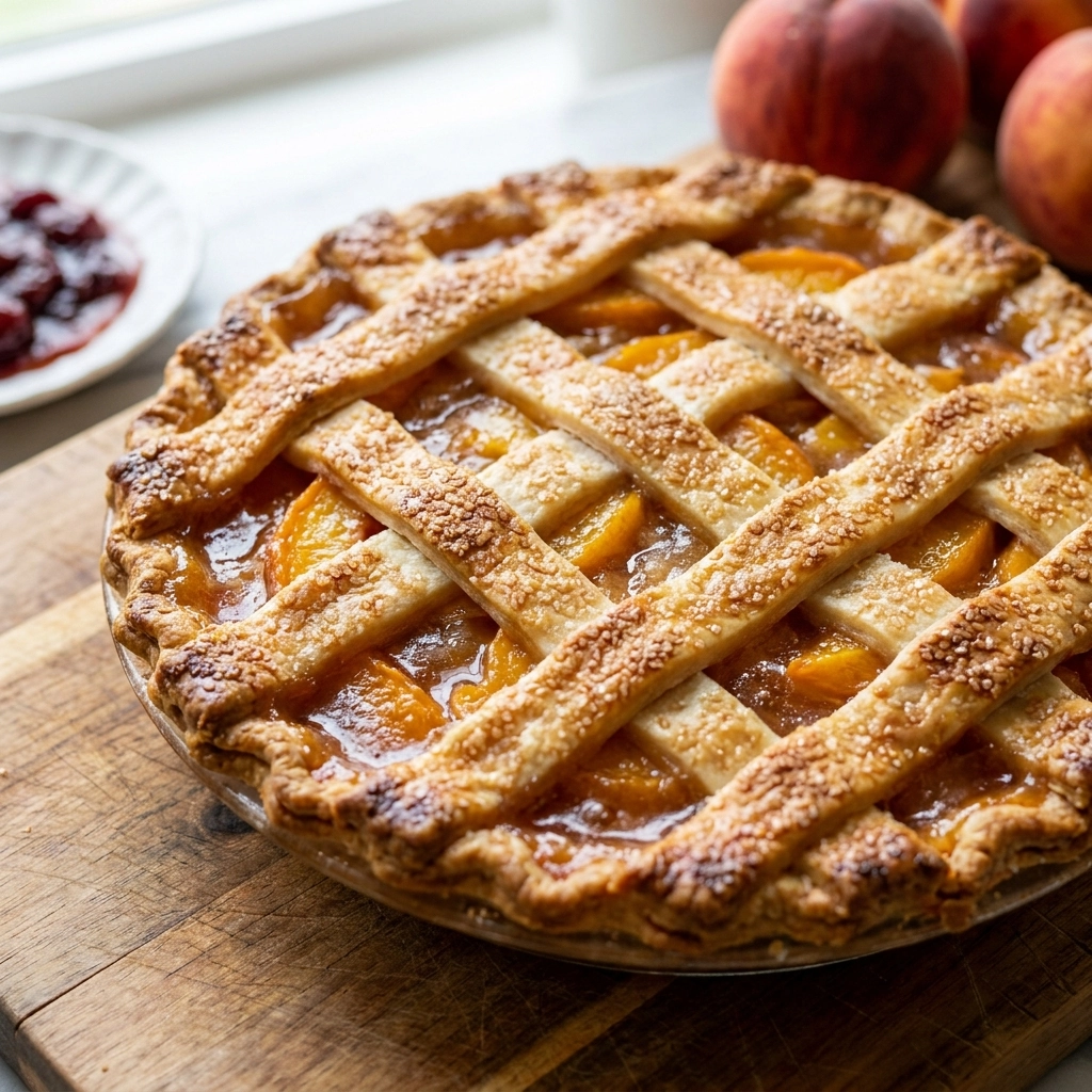 Perfect Southern Peach Pie Recipe Easy Homemade Lattice Crust Guide | Best Summer Dessert