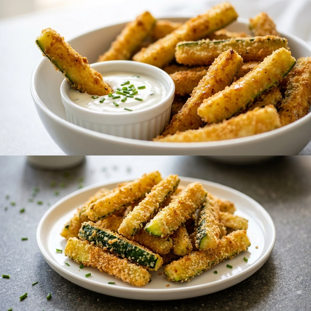 Crispy Air Fryer Zucchini Fries Recipe for the Best Snack | Easy Healthy Appetizer