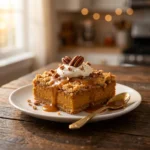 Caramel Pumpkin Cobbler with Pecans Recipe | Easy Fall Dessert Idea