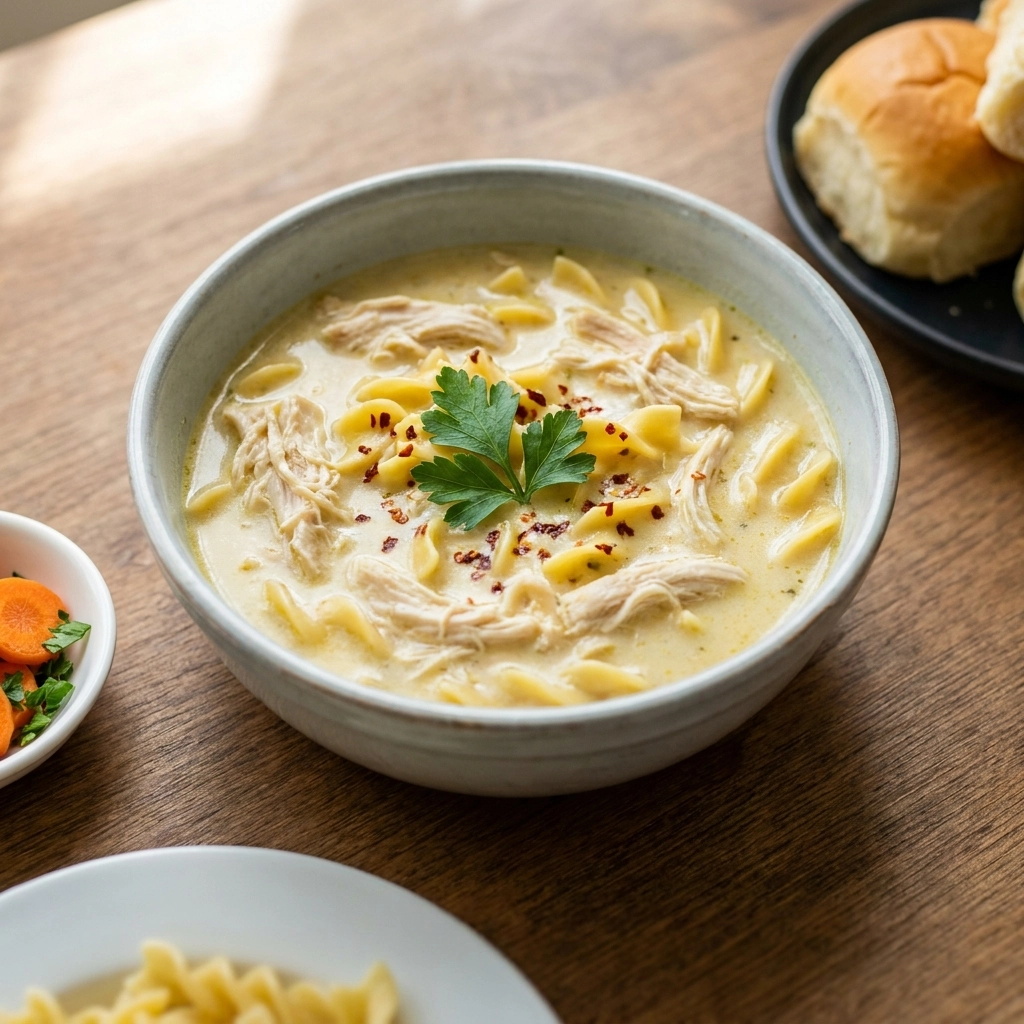 The Ultimate Comforting Creamy Chicken Noodle Soup | Easy Healthy Dinner Ideas