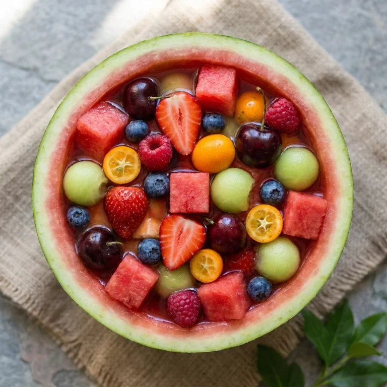 Refreshing Watermelon Fruit Bowl with Zesty Lime and Mint | Summer Fruit Salad Recipe