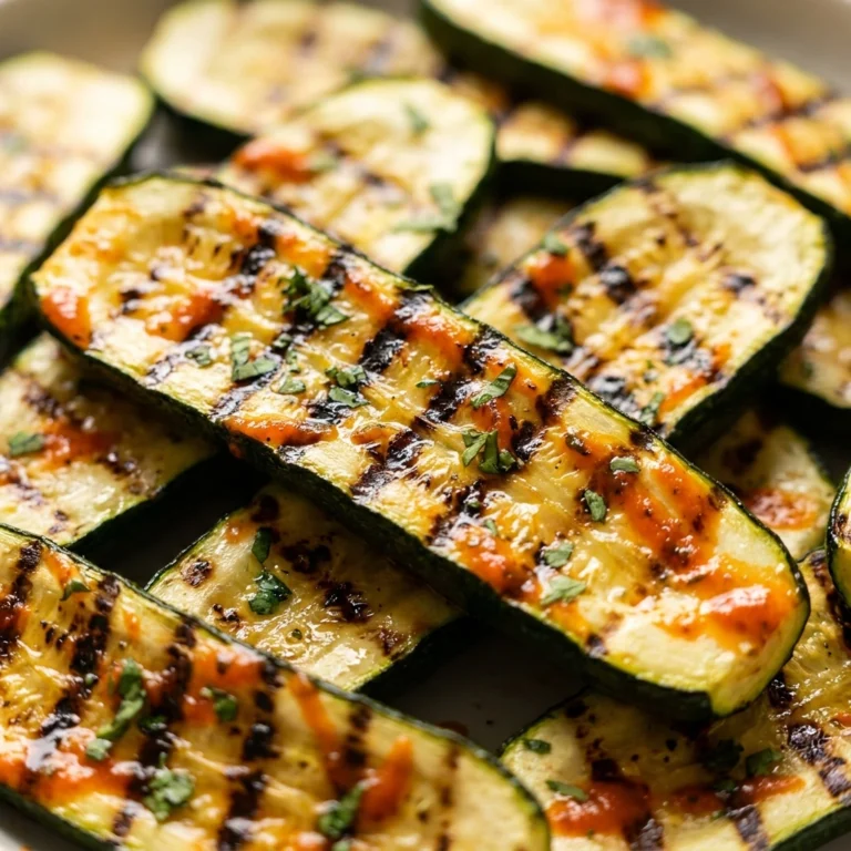 Grilled Zucchini Recipe With Harissa Orange Streaks | Healthy Summer Side Dish