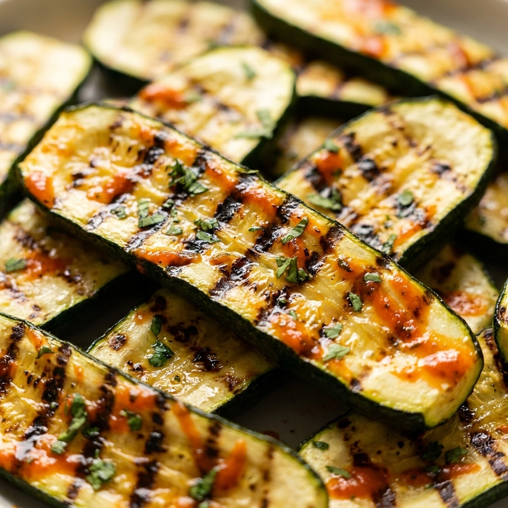 Grilled Zucchini Recipe With Harissa Orange Streaks | Healthy Summer Side Dish