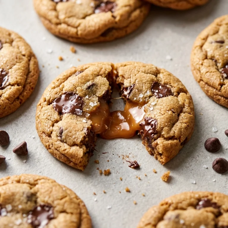 Gooey Caramel Stuffed Chocolate Chip Cookies | Best Soft Baked Dessert Recipe