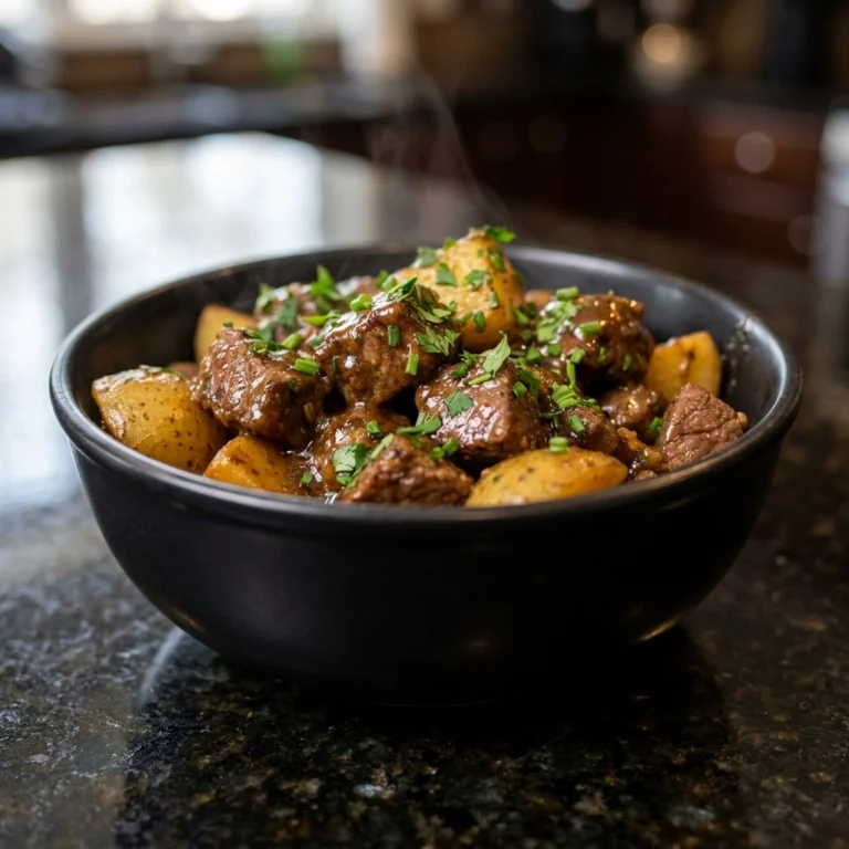 Slow Cooker Garlic Butter Beef Bites & Potatoes: A Comfort Classic | Easy Beef Stew