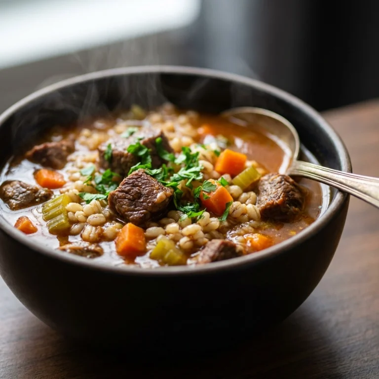 Hearty Beef Barley Soup with Root Vegetables | Cozy Winter Comfort Food Recipe