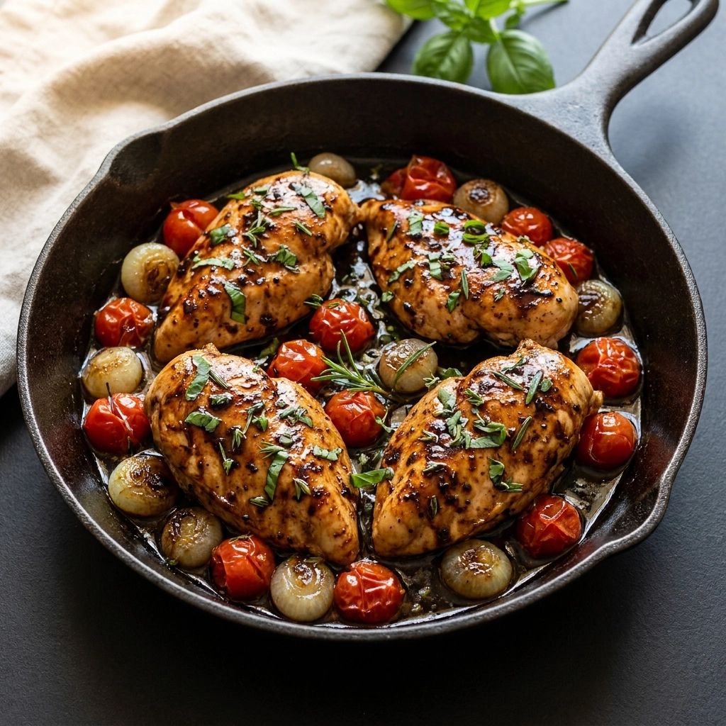 One-Pan Balsamic Chicken: The Ultimate Weeknight Dinner | Easy Chicken Dinner Ideas