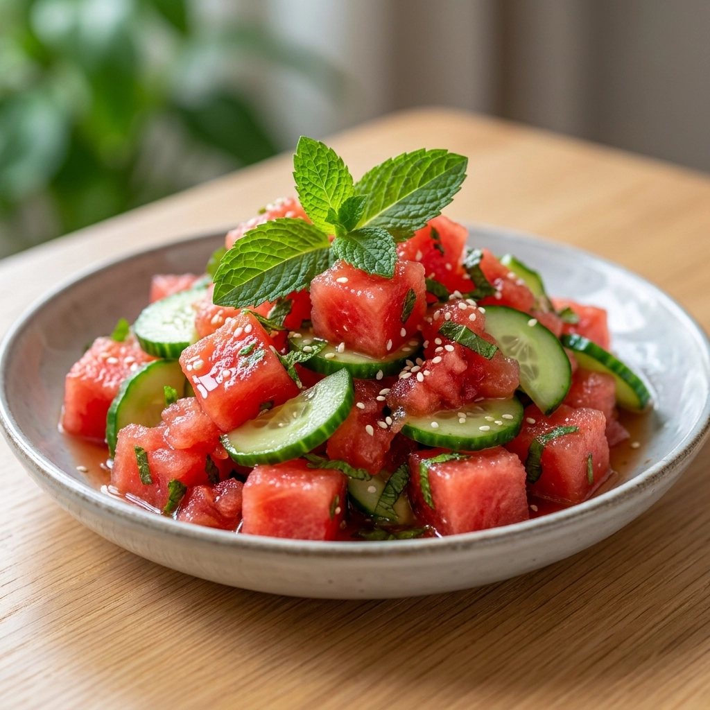 Fresh Watermelon Cucumber Mint Salad Recipe: The Ultimate Summer Side | Easy Summer Salad