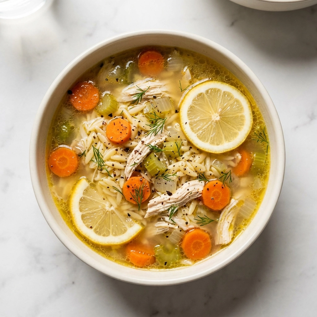 Zesty Mediterranean Lemon Chicken Soup Recipe | Healthy Greek Avgolemono Soup