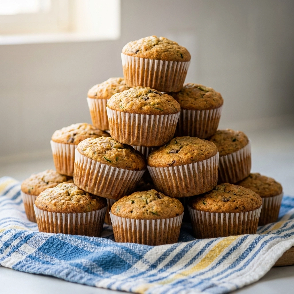 Banana Zucchini Bread Muffins Recipe | Healthy Breakfast Muffins for Kids