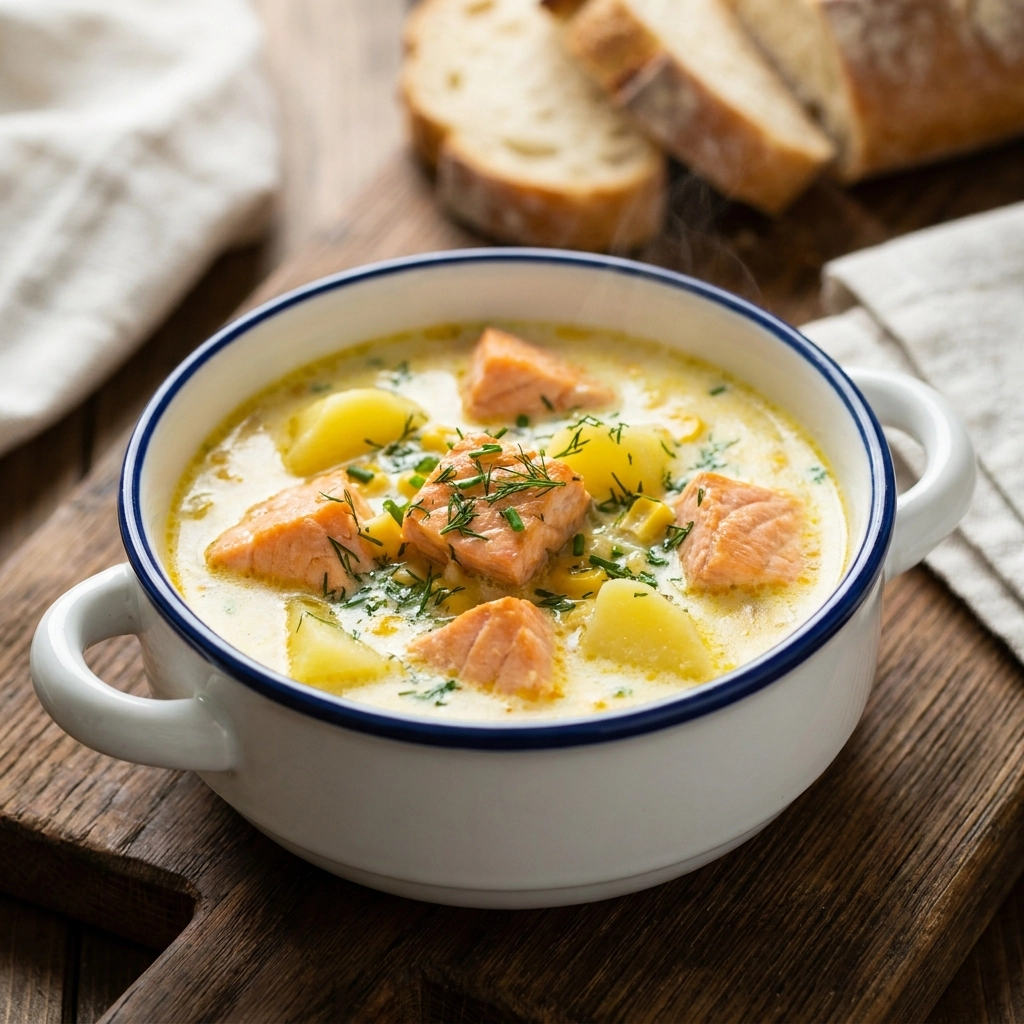 Creamy Salmon Chowder Soup: A Coastal Comfort Classic | Easy Seafood Soup Recipe