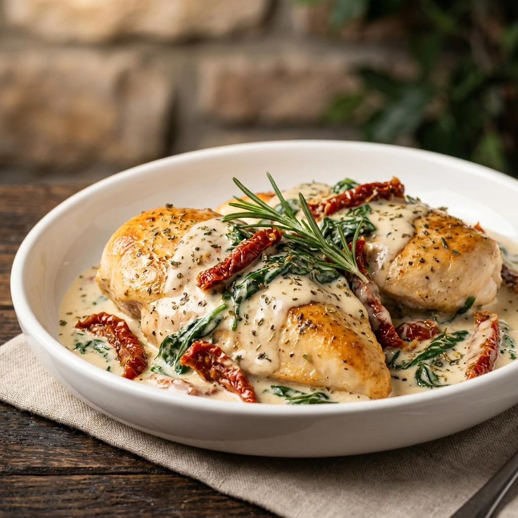 Creamy Crockpot Tuscan Chicken Recipe: Easy Slow Cooker Comfort Meal | Low Carb Dinner