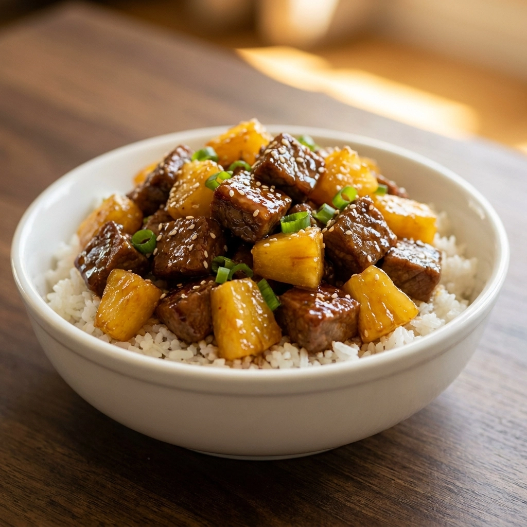 Teriyaki Beef & Pineapple Rice Bowl Recipe | Easy Weeknight Dinner Ideas