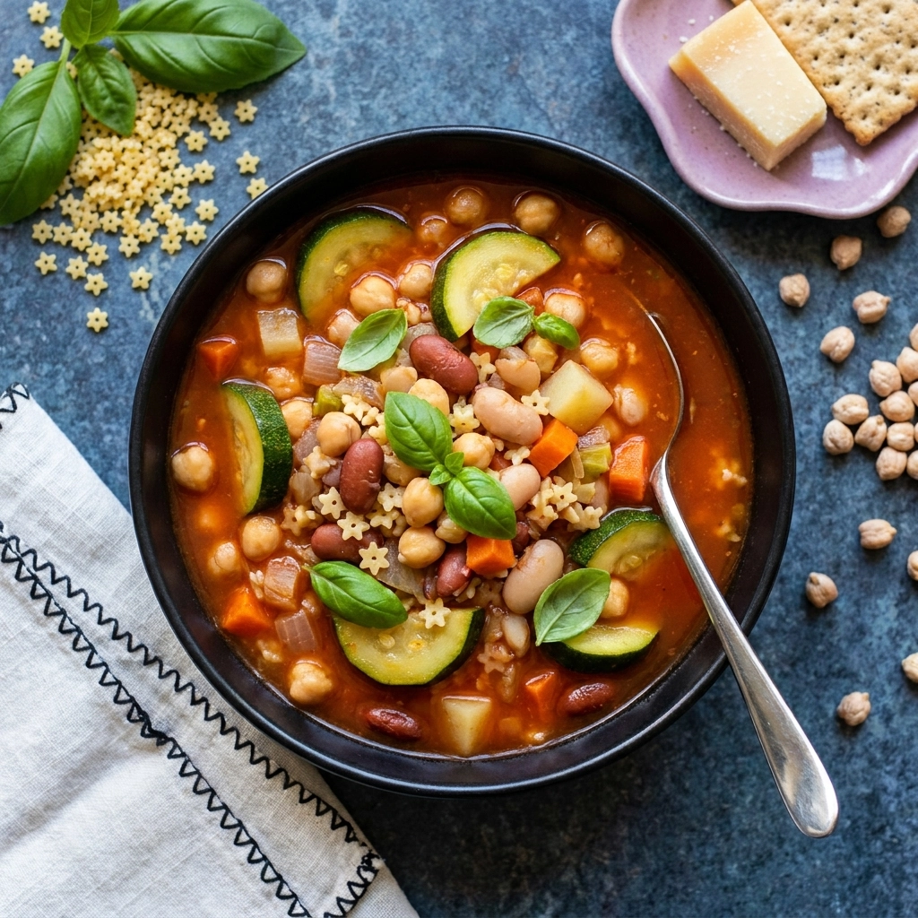 Longevity Soup (Blue Zones Minestrone) | Healthy Plant Based Vegetable Soup