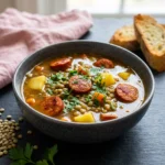 Hearty Lentil Chorizo Soup: A Smoky Spanish-Inspired Comfort Bowl | Healthy Soup Recipes