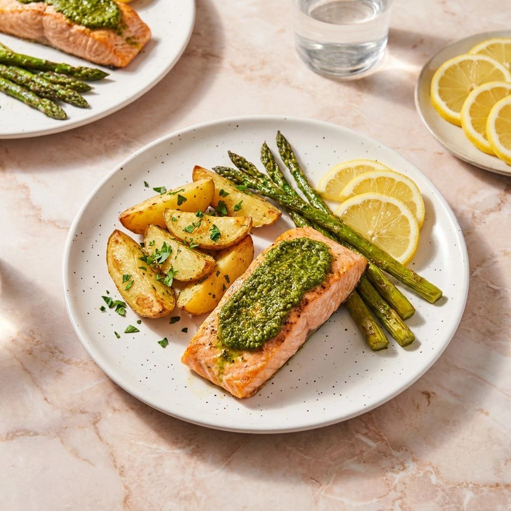Pesto Salmon Sheet Pan Dinner: The Ultimate 20-Minute Meal | Healthy Salmon Recipe