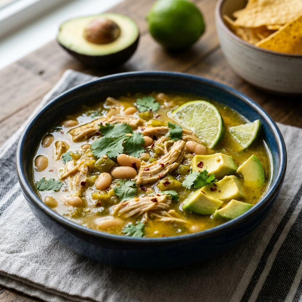 Zesty Green Chili Chicken Soup: A Bold Flavor Adventure | Easy Healthy Dinner