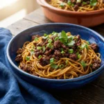 Sizzling Mongolian Ground Beef Noodles | Easy 20 Minute Beef Stir Fry Recipe