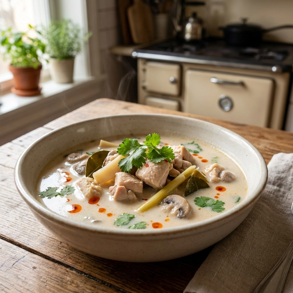 Thai Chicken Coconut Soup: A Bold Journey in Flavor | Creamy Tom Kha Gai Recipe