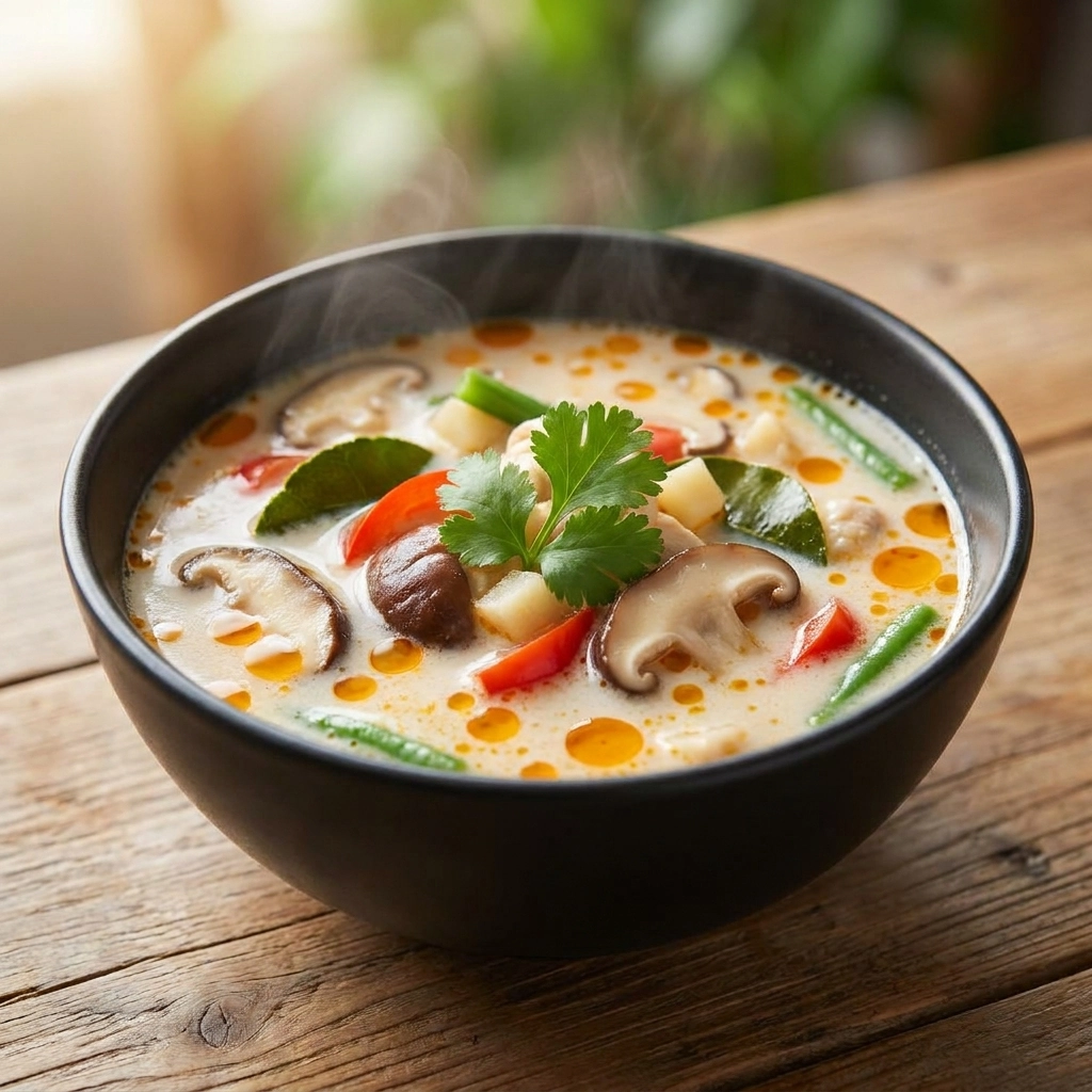 Creamy Tom Kha Gai Soup: Authentic Thai Flavors at Home | Easy Thai Coconut Soup