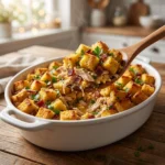 Hearty Cowboy Chicken and Stuffing Casserole | Easy Comfort Food Dinner