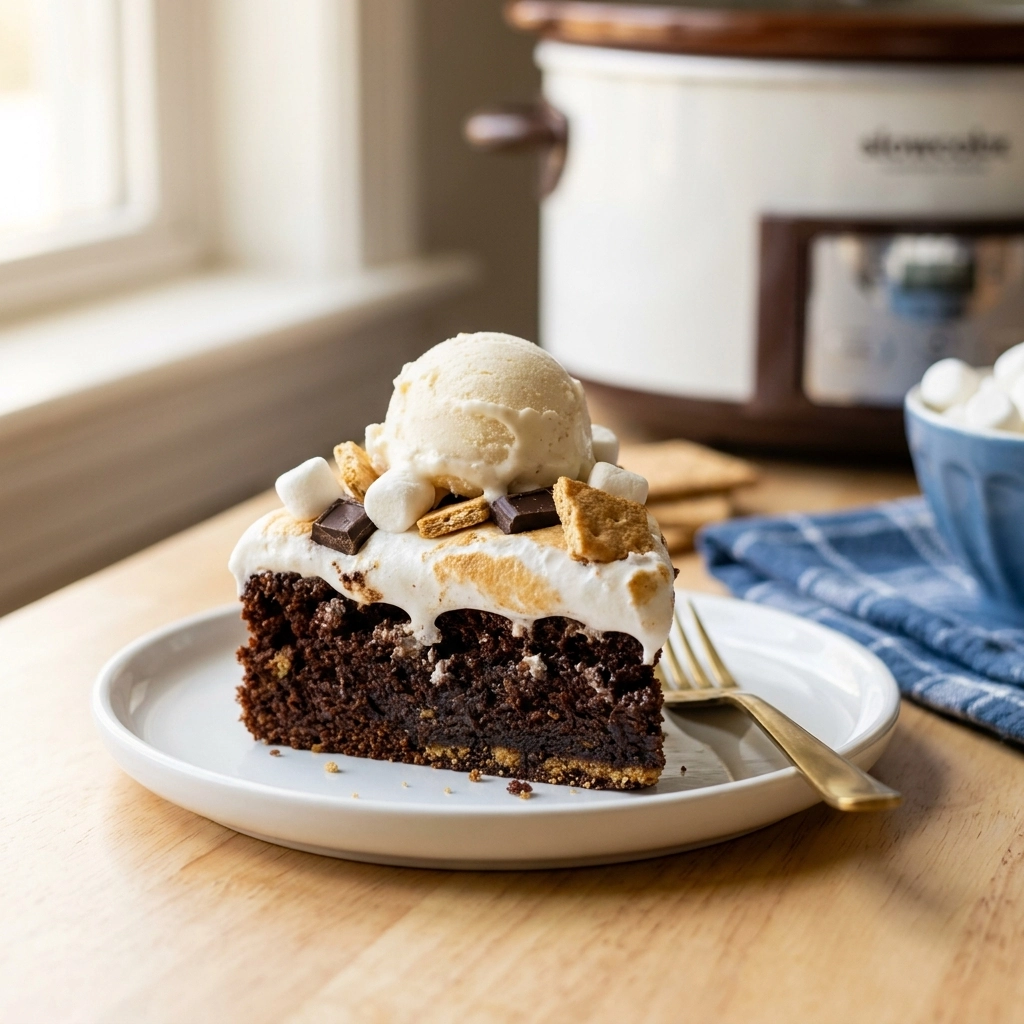 The Best Crockpot S’mores Cake Recipe You’ll Ever Make | Easy Slow Cooker Dessert
