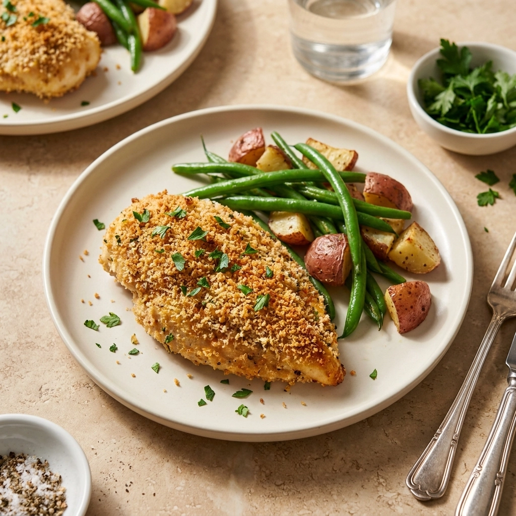 Parmesan Crusted Chicken Sheet Pan Dinner | Easy Weeknight Meal Prep