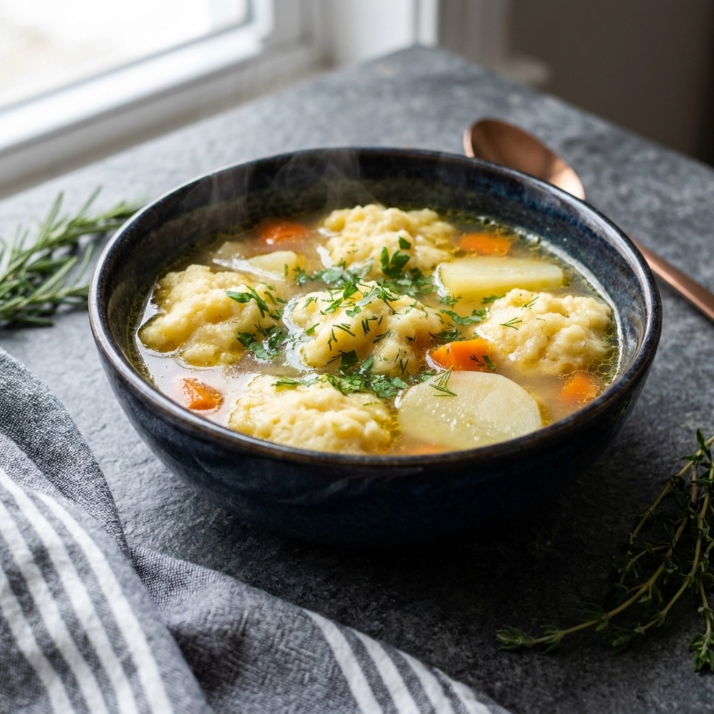 Cozy Vegetarian Dumpling Soup for Chilly Nights | Healthy Comfort Food Recipe