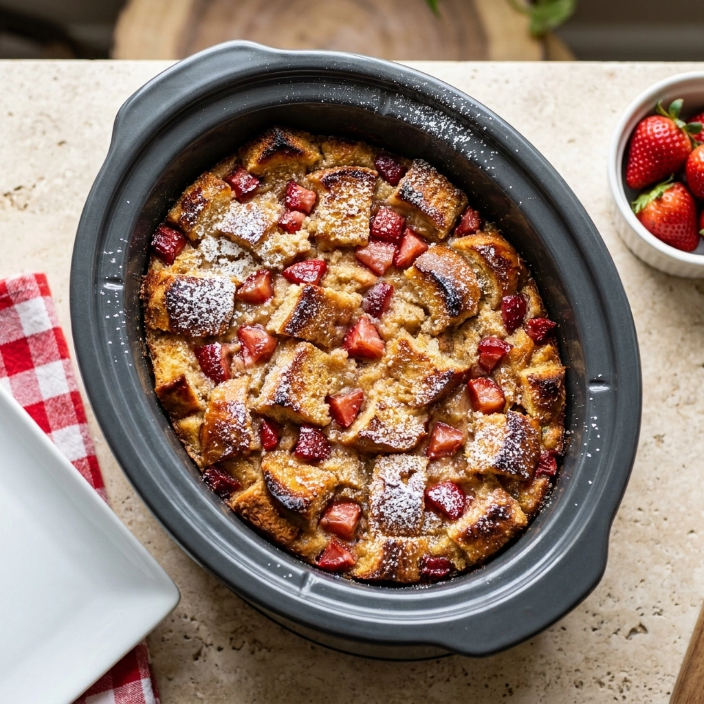 The Ultimate Slow Cooker Bread Pudding: Warm, Gooey Perfection | Easy Dessert