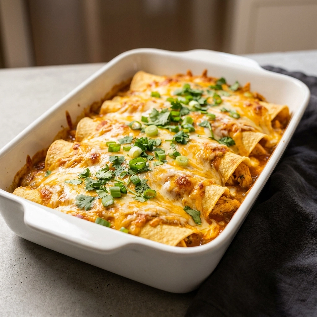 Easy Green Chili Chicken Enchiladas – Flavorful Fiesta Recipe | Best Enchiladas Recipe
