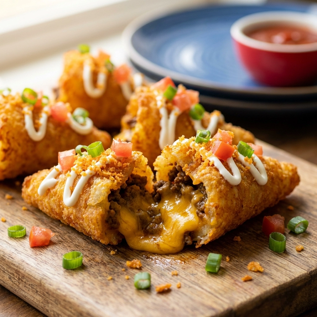 Cheeseburger Stuffed Tater Tot Cones: The Ultimate Party Snack | Easy Game Day Appetizers