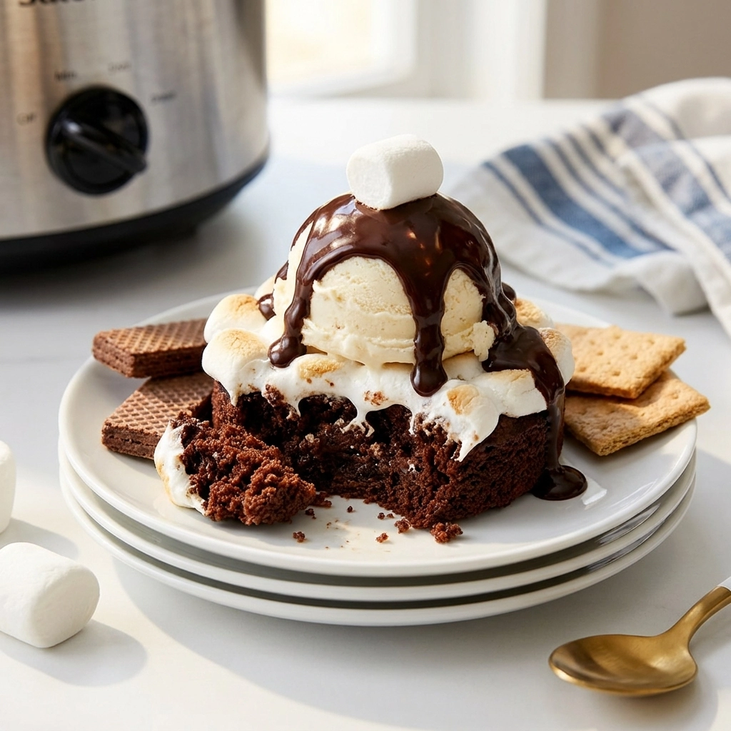 The Best Crockpot S’mores Cake Recipe You’ll Ever Make | Easy Slow Cooker Dessert
