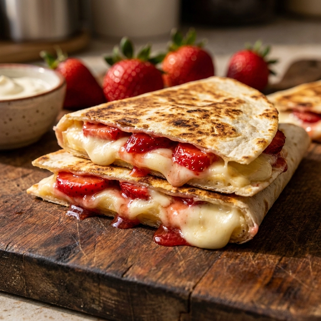 Strawberry Cheesecake Quesadillas: A Delicious Fusion of Flavors | Dessert Quesadilla