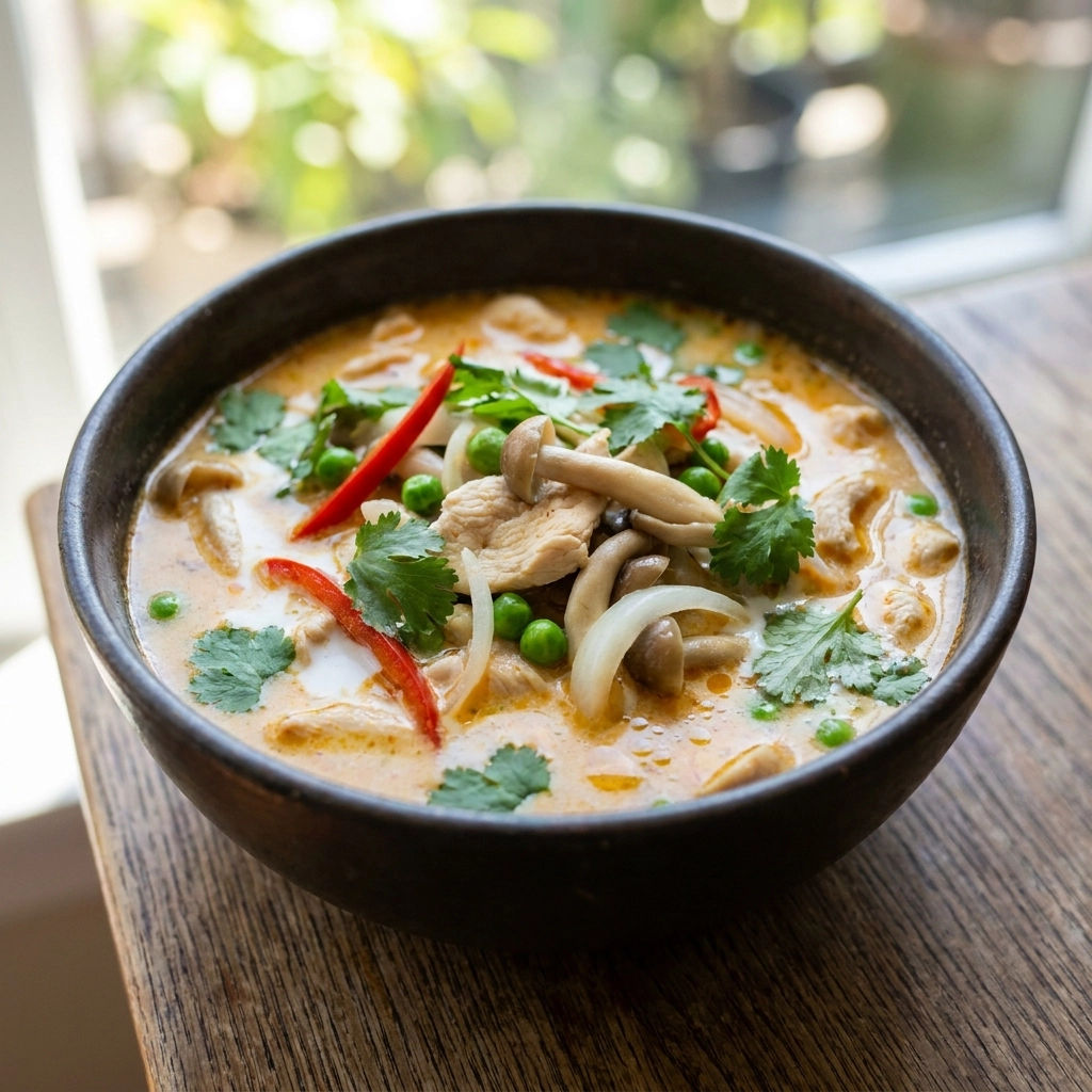 Creamy Tom Kha Gai Soup: Authentic Thai Flavors at Home | Easy Thai Coconut Soup