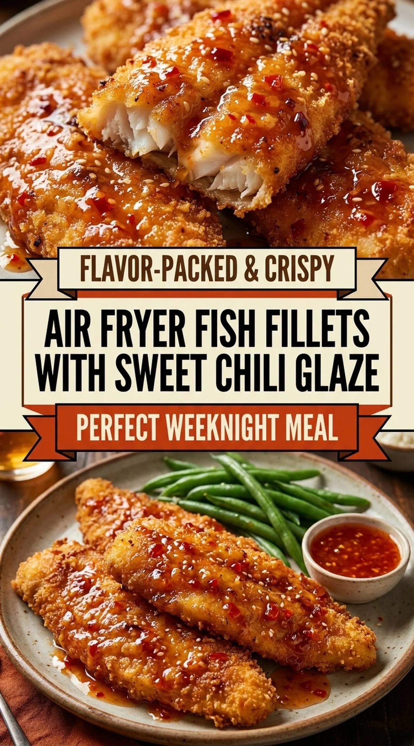 Air Fryer Fish Fillets with Sweet Chili Glaze | Easy Healthy Seafood Dinner recipe