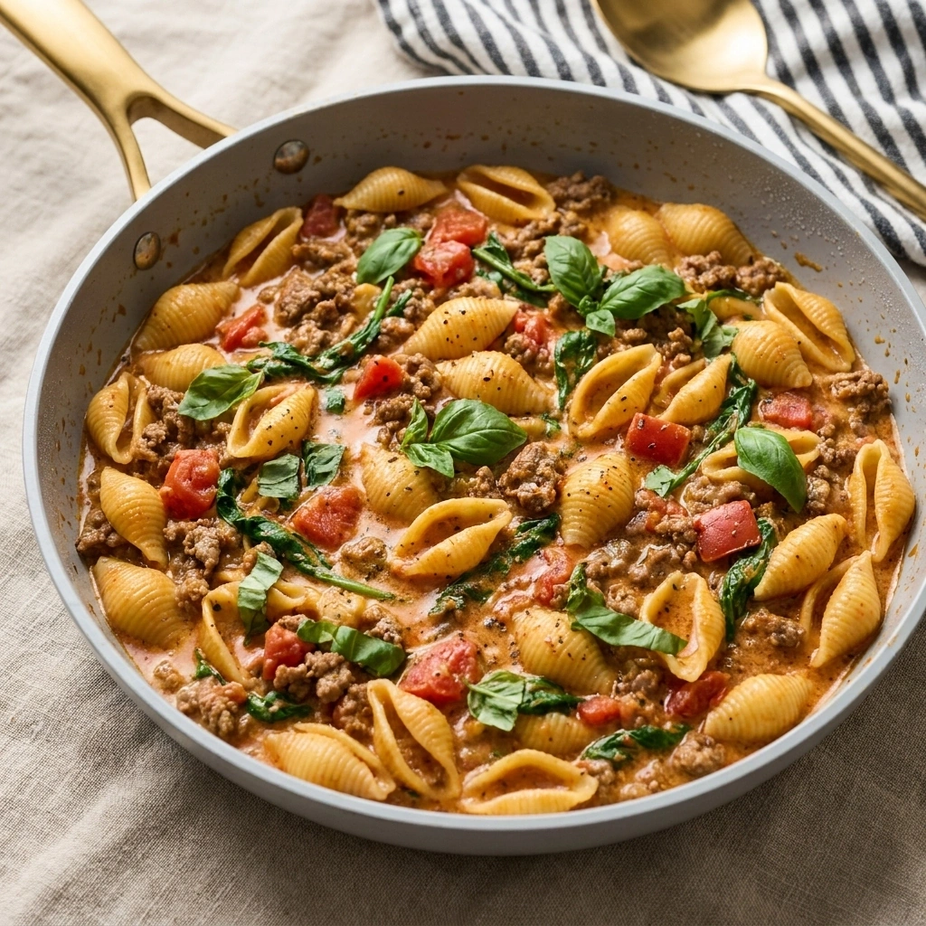 Simple Ground Beef Pasta Skillet: The Ultimate One-Pan Comfort Meal | Easy Pasta Dinner recipe