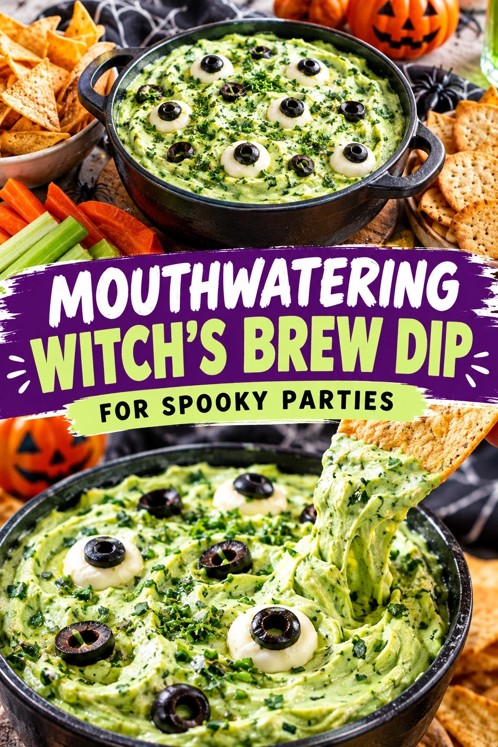 Mouthwatering Witch’s Brew Dip for Spooky Parties | Easy Halloween Appetizer Ideas recipe