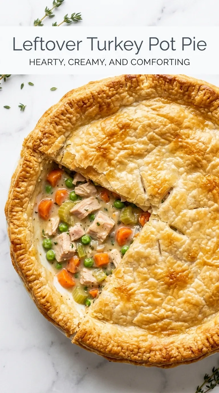 Irresistible Yummy Leftover Turkey Pot Pie Recipe | Easy Thanksgiving Leftovers Meal recipe