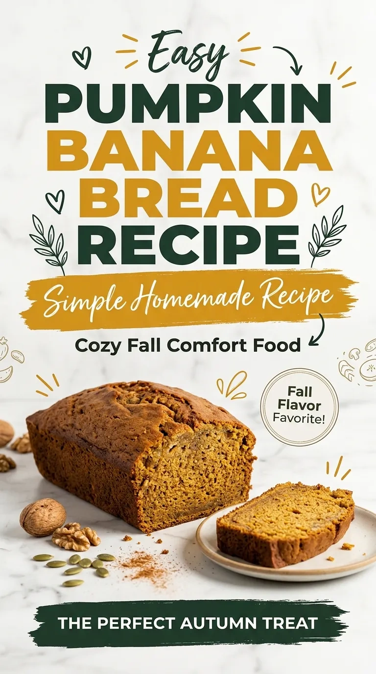 Moist Pumpkin Banana Bread Recipe with Warm Autumn Spices | Easy Fall Baking recipe