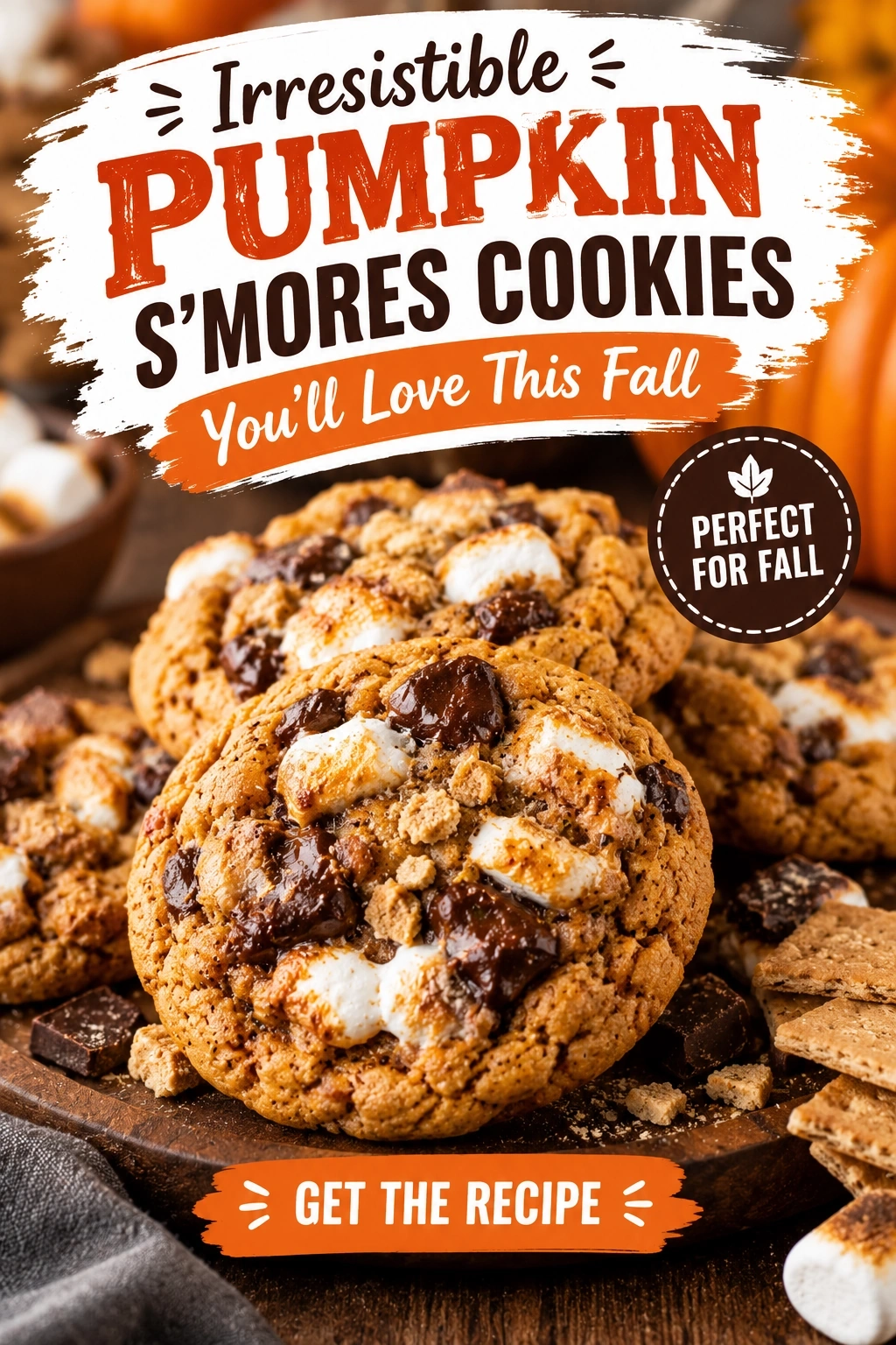 Irresistible Pumpkin S’mores Cookies You’ll Love This Fall | Easy Autumn Dessert recipe
