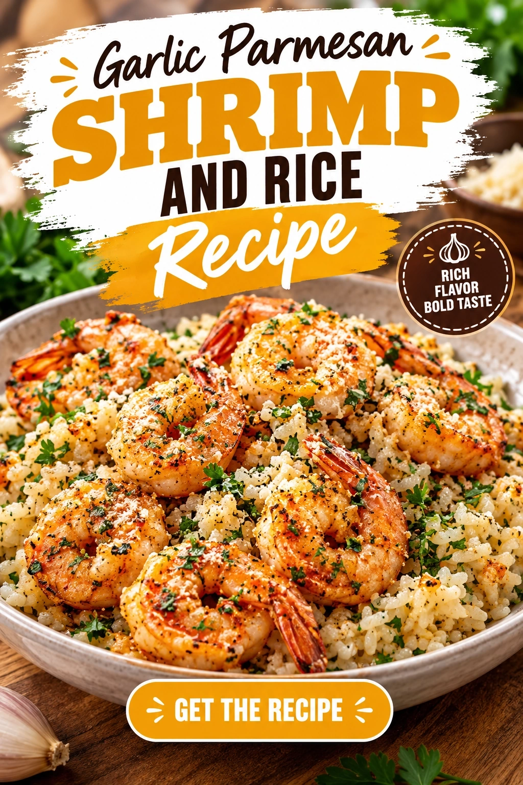 Garlic Parmesan Shrimp And Rice | Easy One Pan Seafood Dinner Recipe recipe