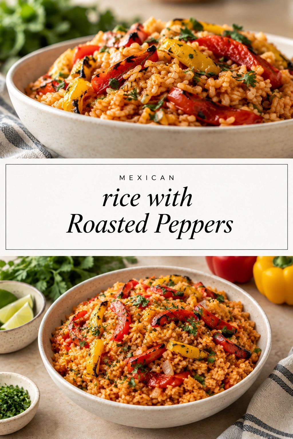 Authentic Mexican Rice with Roasted Peppers | Easy Mexican Side Dish Recipe recipe