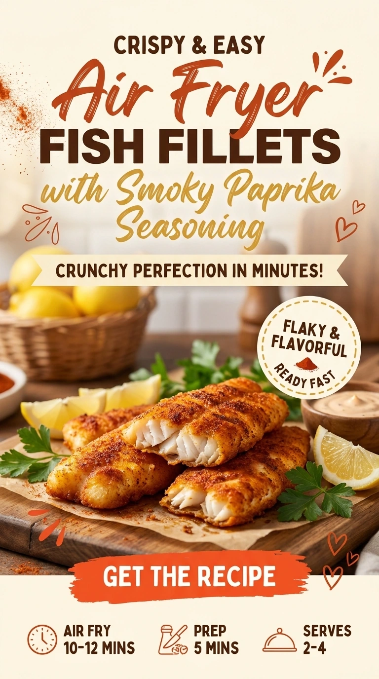 Air Fryer Fish Fillets with Smoky Paprika Seasoning | Healthy Air Fryer Dinner Ideas recipe